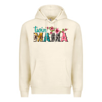 Tofu twin mama with flowers Premium Hoodie - texasbilliewilder