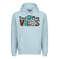 Blue Mist tired mom vibes Premium Hoodie - texasbilliewilder