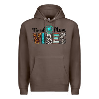Coffee tired mom vibes Premium Hoodie - texasbilliewilder