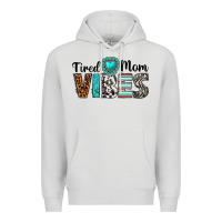Dove Grey tired mom vibes Premium Hoodie - texasbilliewilder