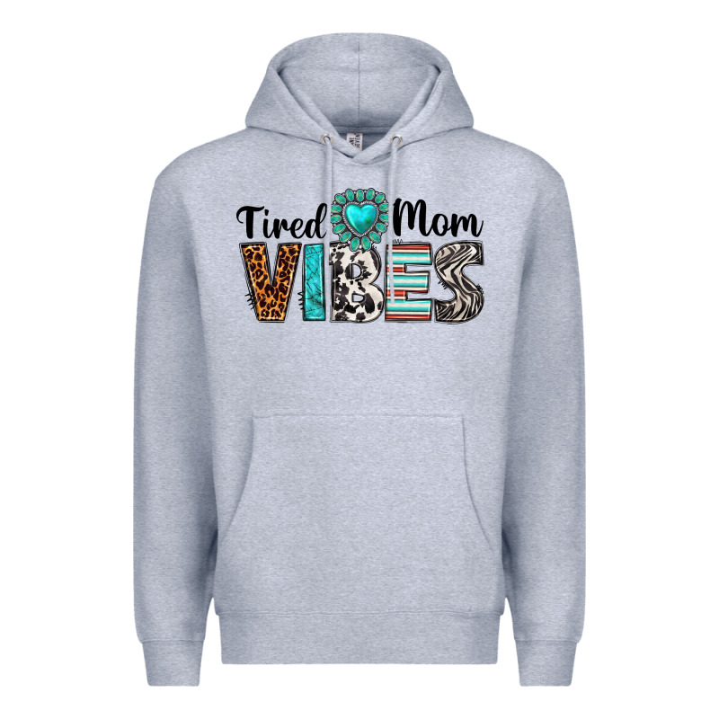 Tired Mom Vibes Premium Hoodie by texasbilliewilder | Teevron