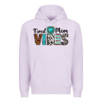 Lilac tired mom vibes Premium Hoodie - texasbilliewilder