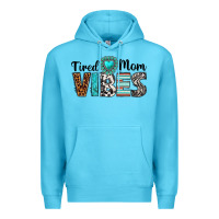 Ocean Blue tired mom vibes Premium Hoodie - texasbilliewilder