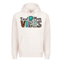 Pale Pink tired mom vibes Premium Hoodie - texasbilliewilder