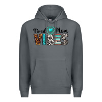 Rock tired mom vibes Premium Hoodie - texasbilliewilder
