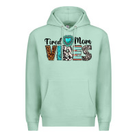 Seafoam tired mom vibes Premium Hoodie - texasbilliewilder