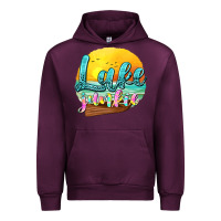 Mauve Wine lake junkie Urban Hoodie - texasbilliewilder