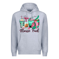 Heather Grey nurse fuel coffee cups Premium Hoodie - Zillion Design Studio