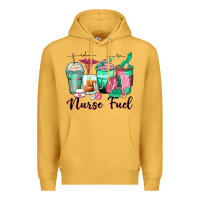 Mustard nurse fuel coffee cups Premium Hoodie - Zillion Design Studio