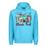 Ocean Blue nurse fuel coffee cups Premium Hoodie - Zillion Design Studio