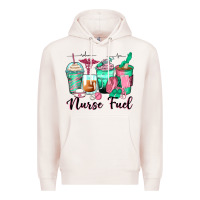 Pale Pink nurse fuel coffee cups Premium Hoodie - Zillion Design Studio
