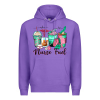 Purple nurse fuel coffee cups Premium Hoodie - Zillion Design Studio
