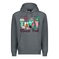 Rock nurse fuel coffee cups Premium Hoodie - Zillion Design Studio