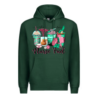 Sports Green nurse fuel coffee cups Premium Hoodie - Zillion Design Studio