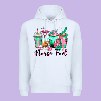Nurse Fuel Coffee Cups Premium Hoodie Designed By Zillion Design Studio