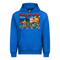 Cobalt i'm just here for the snacks softball Urban Hoodie - Zillion Design Studio