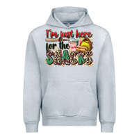 Heather Grey i'm just here for the snacks softball Urban Hoodie - Zillion Design Studio