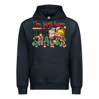 Navy i'm just here for the snacks softball Urban Hoodie - Zillion Design Studio