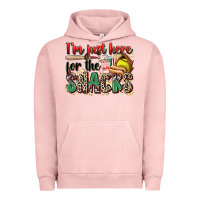 Pigment Salmon i'm just here for the snacks softball Urban Hoodie - Zillion Design Studio