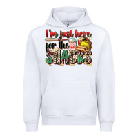 White i'm just here for the snacks softball Urban Hoodie - Zillion Design Studio
