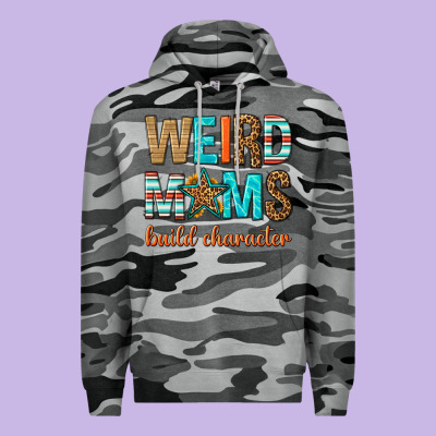 Weird Moms Build Character Premium Hoodie Designed By Texasbilliewilder