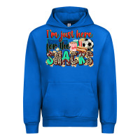 Cobalt i'm just here for the snacks soccer Urban Hoodie - Zillion Design Studio