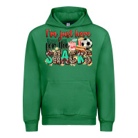 Emerald i'm just here for the snacks soccer Urban Hoodie - Zillion Design Studio