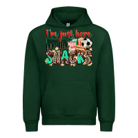 Forest Green i'm just here for the snacks soccer Urban Hoodie - Zillion Design Studio