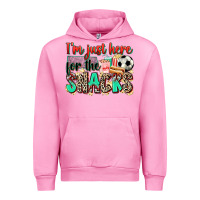 Fuchsia Pink i'm just here for the snacks soccer Urban Hoodie - Zillion Design Studio