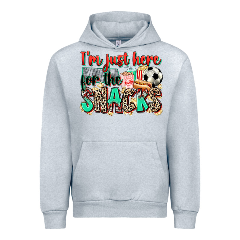 I'm Just Here For The Snacks Soccer Urban Hoodie by Zillion Design Studio | Teevron