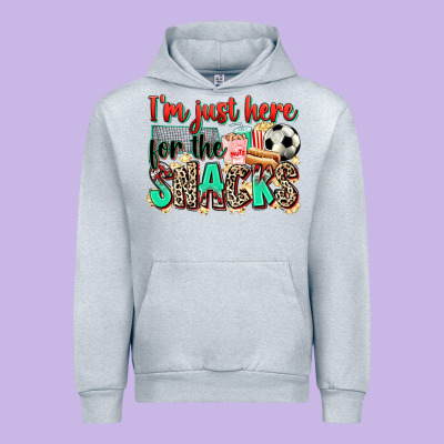 I'm Just Here For The Snacks Soccer Urban Hoodie Designed By Zillion Design Studio