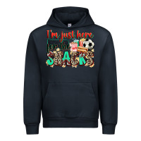 Navy i'm just here for the snacks soccer Urban Hoodie - Zillion Design Studio