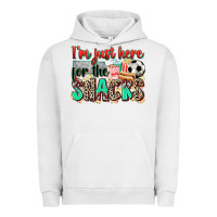 Pigment Lunar Rock i'm just here for the snacks soccer Urban Hoodie - Zillion Design Studio
