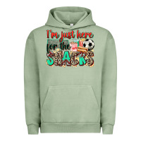 Pigment Oil Green i'm just here for the snacks soccer Urban Hoodie - Zillion Design Studio