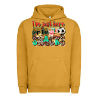 Pigment Peanut Butter i'm just here for the snacks soccer Urban Hoodie - Zillion Design Studio