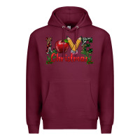 Burgundy love christmas teacher Premium Hoodie - RanaPortraitStore