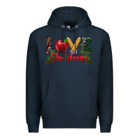 Navy love christmas teacher Premium Hoodie - RanaPortraitStore