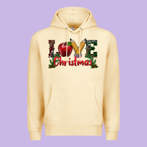 Love Christmas Teacher Premium Hoodie Designed By Ranaportraitstore