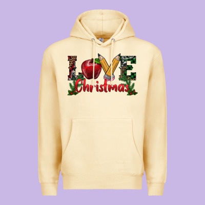 Love Christmas Teacher Premium Hoodie Designed By Ranaportraitstore
