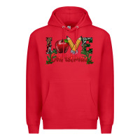 Red love christmas teacher Premium Hoodie - RanaPortraitStore