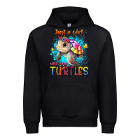 Black just a girl who loves turtles Urban Hoodie - texasbilliewilder