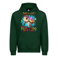 Forest Green just a girl who loves turtles Urban Hoodie - texasbilliewilder