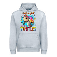 Heather Grey just a girl who loves turtles Urban Hoodie - texasbilliewilder