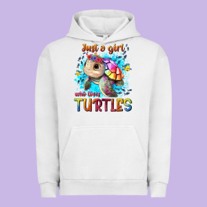Just A Girl Who Loves Turtles Urban Hoodie Designed By Texasbilliewilder