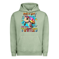 Pigment Oil Green just a girl who loves turtles Urban Hoodie - texasbilliewilder