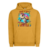 Pigment Peanut Butter just a girl who loves turtles Urban Hoodie - texasbilliewilder