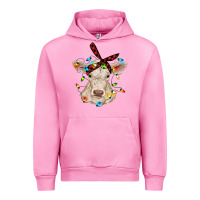 Fuchsia Pink charolais calf with christmas lights baby cow Urban Hoodie - RanaPortraitStore