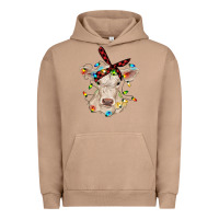 Pigment Burro charolais calf with christmas lights baby cow Urban Hoodie - RanaPortraitStore