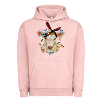 Pigment Salmon charolais calf with christmas lights baby cow Urban Hoodie - RanaPortraitStore