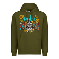 Army Green western alaskan husky mom Premium Hoodie - texasbilliewilder